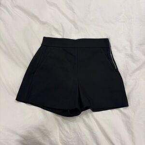 Zara High Waisted Tailored Black Shorts